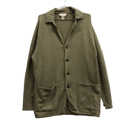 美品◆エルメネジルド ゼニア カーディガン コットン グレー系 メンズ サイズS Ermenegildo Zegna 【AFB41】