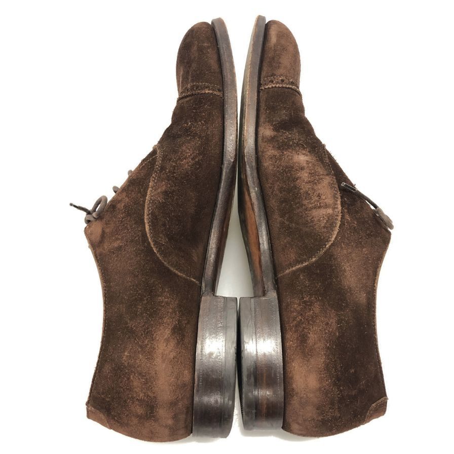 クロケット&ジョーンズ ベルグレイブ スウェード メンズ サイズ 8 ブラウン CROCKETT＆JONES 約26.5cm【AFC41】