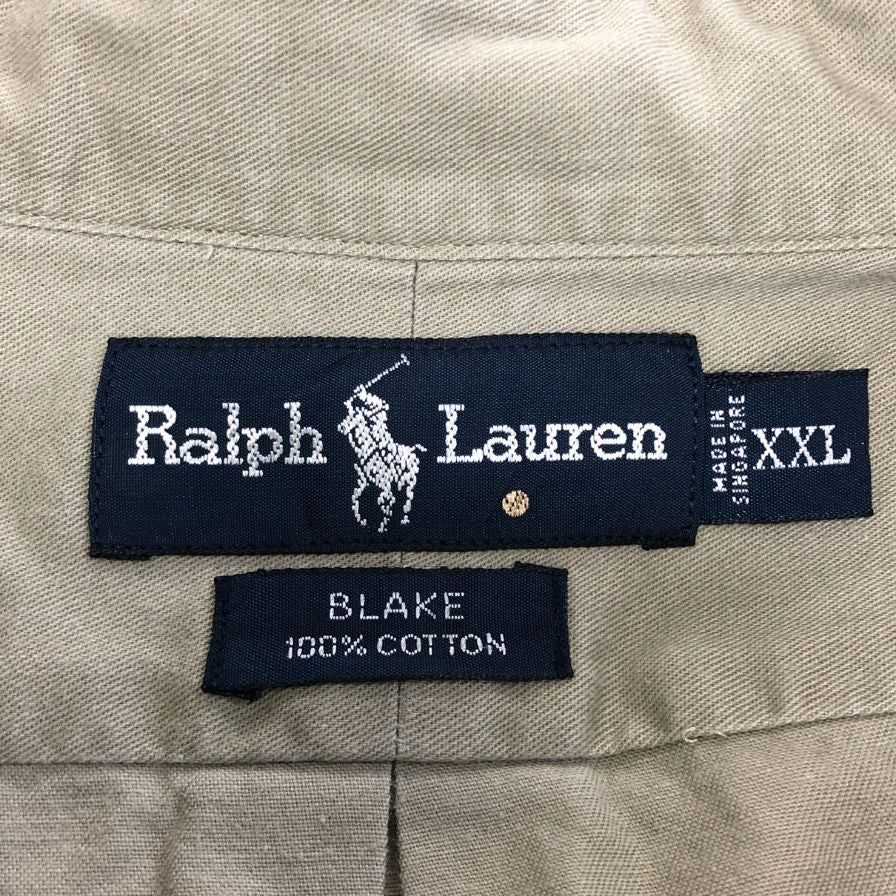 美品◆ラルフローレン ボタンダウンシャツ 90S BLAKE グリーン メンズ サイズXXL Ralph Lauren 【AFB10】