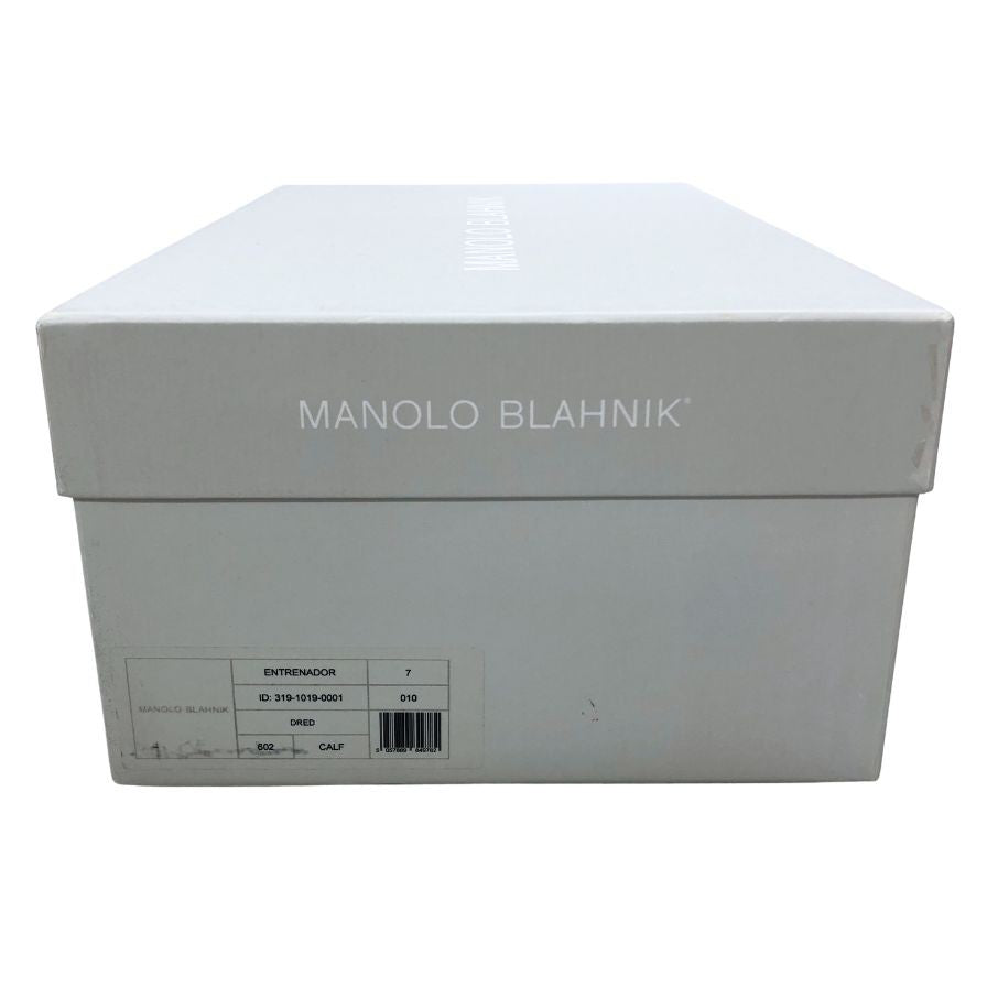 マノロブラニク レザーシューズ レザースニーカー バーガンディ メンズ サイズUK7 MANOLO BLAHNIK 約25.5cm【AFD15】