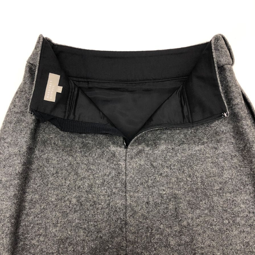 マーガレットハウエル ウールスカート グレー レディース サイズ1 MARGARET HOWELL【AFB17】