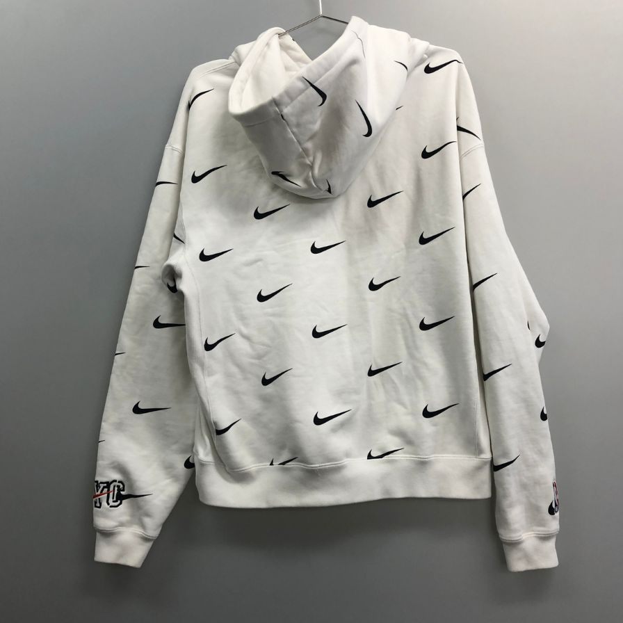 美品◆フーディ キス ナイキ フォー ニューヨーク ニックス ホワイト Lサイズ CZ1749 100 KITH Nike for New York Knicks AOP Hoodie White 【AFB34】