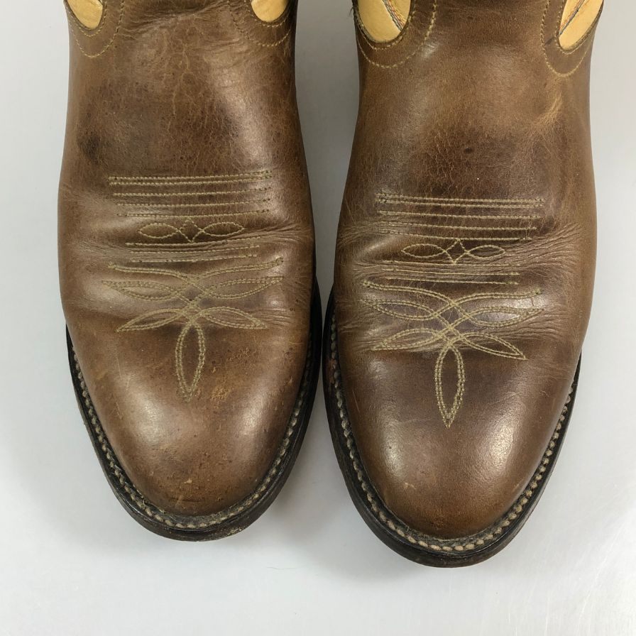 トニーラマ ウエスタンブーツ レザー メンズ サイズ7.5 ブラウン Tony Lama 約25.5cm【AFI30】