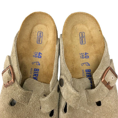ビルケンシュトック サンダル 0560771 ボストン スエード ベージュ サイズ26 メンズ BIRKENSTOCK 約26.0cm【AFD3】