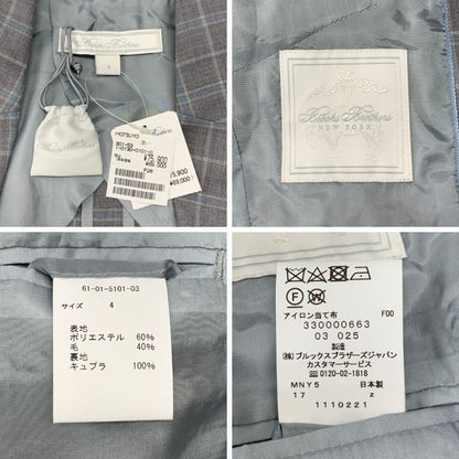 ブルックスブラザーズ スーツ セットアップ ニューヨーク チェック  レディース サイズ4 グレー BROOKS BROTHERS【AFB41】