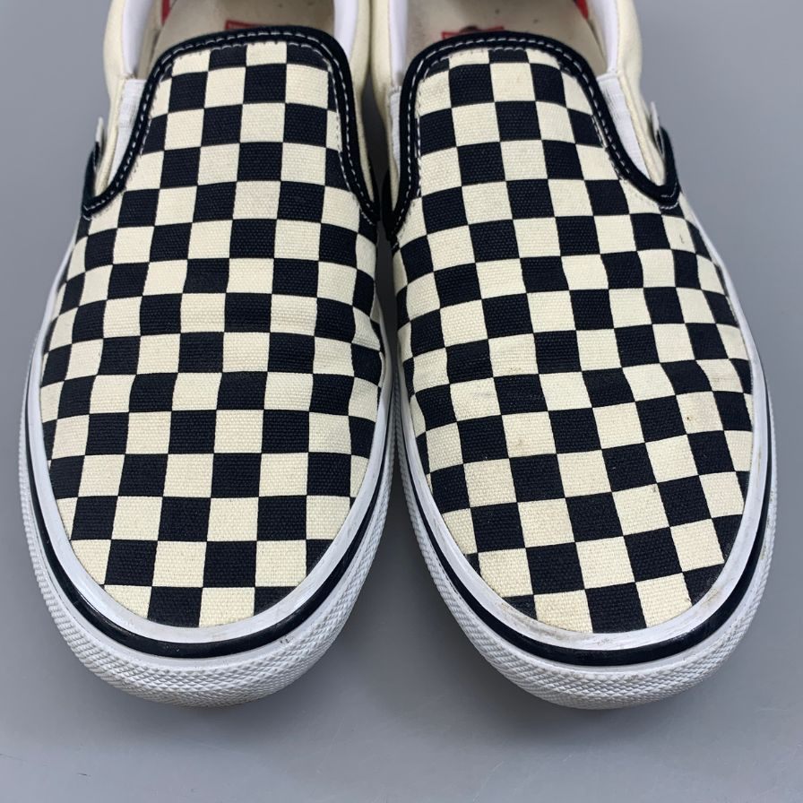 バンズ スケート スリッポン キャンバス スニーカー チェッカーフラッグ メンズ サイズ29cm VANS SKATE 約29.0cm【AFD9】