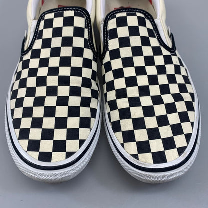 バンズ スケート スリッポン キャンバス スニーカー チェッカーフラッグ メンズ サイズ29cm VANS SKATE 約29.0cm【AFD9】