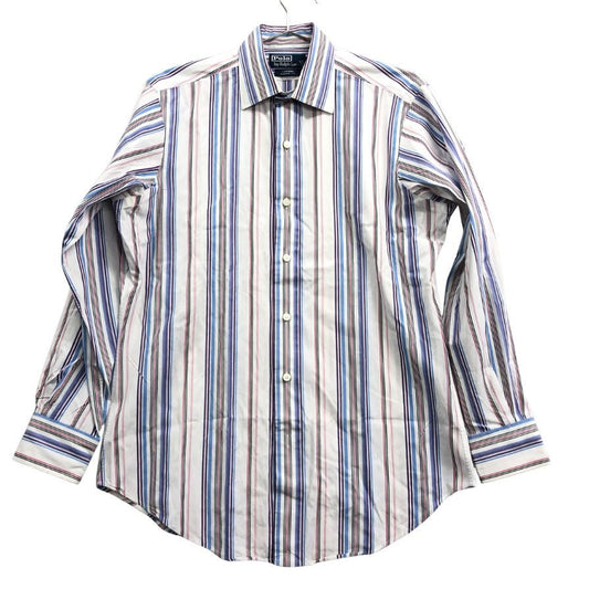 中古◆ポロ ラルフローレン ボタンダウンシャツ 90S クラシックフィット ストライプ マルチカラー メンズ サイズM Polo Ralph Lauren 【AFB5】
