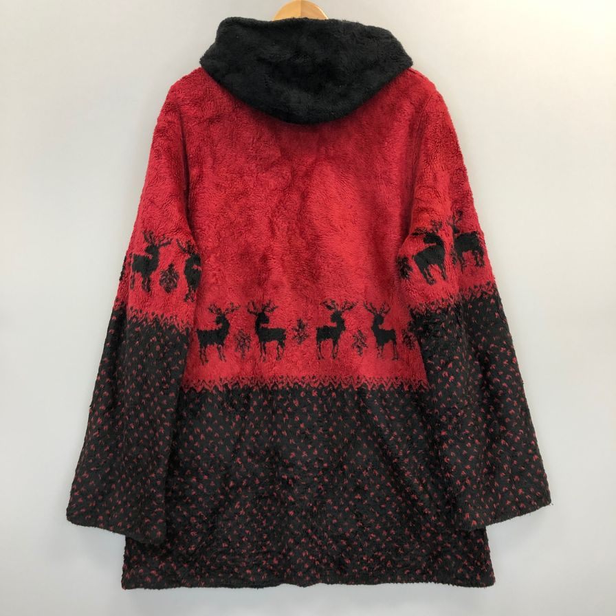 美品◆アルパインスタジオ フリースジャケット リバーシブル トナカイ サイズL ユニセックス ALPINE STUDIO 【AFA14】