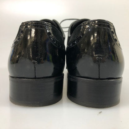 デュカル レザーシューズ パンチドキャップトゥ パテント スエードコンビ ブラック メンズ サイズ40 DUCAL 約25.5cm【AFC7】