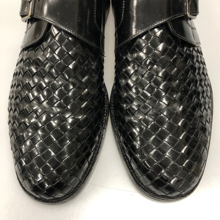 アクアスキュータム レザーシューズ シングルストラップ 日本製 メンズ サイズ26.5cmEEE ブラック Aquasqutum 約26.5cm【AFC2】