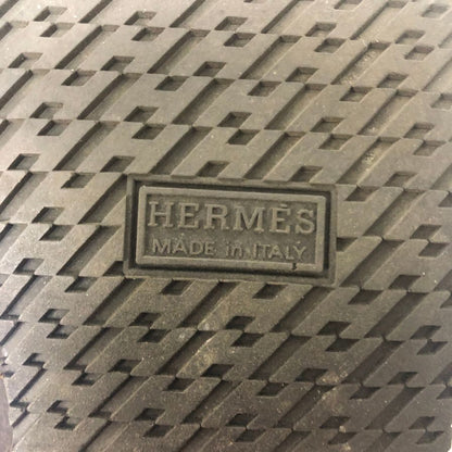 エルメス パンチングロゴ ローファー スエード グレー サイズ41ハーフ Hermès 約26.5cm【AFC9】