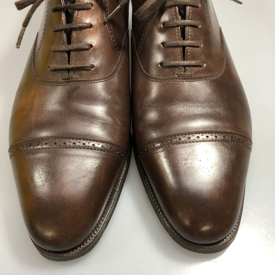 ジョンロブ フィリップ2 レザーシューズ ミュージアムカーフ ブラウン 6E JOHNLOBB ビジネスシューズ 約24.5cm【LA】【中古】