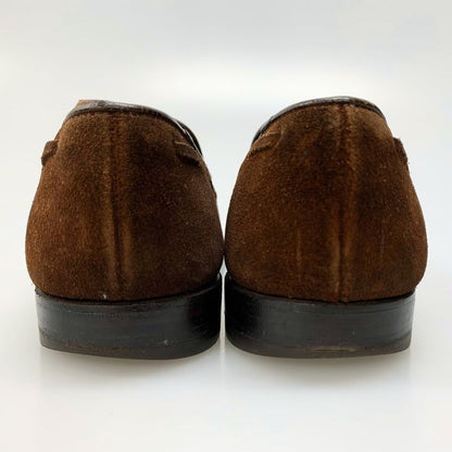 クロケット&ジョーンズ スエード タッセルローファー 6212-3095-01 ブラウン サイズ6E メンズ 革靴 CROCKETT&JONES CAVENDISH3 約24.5cm【AFD13】