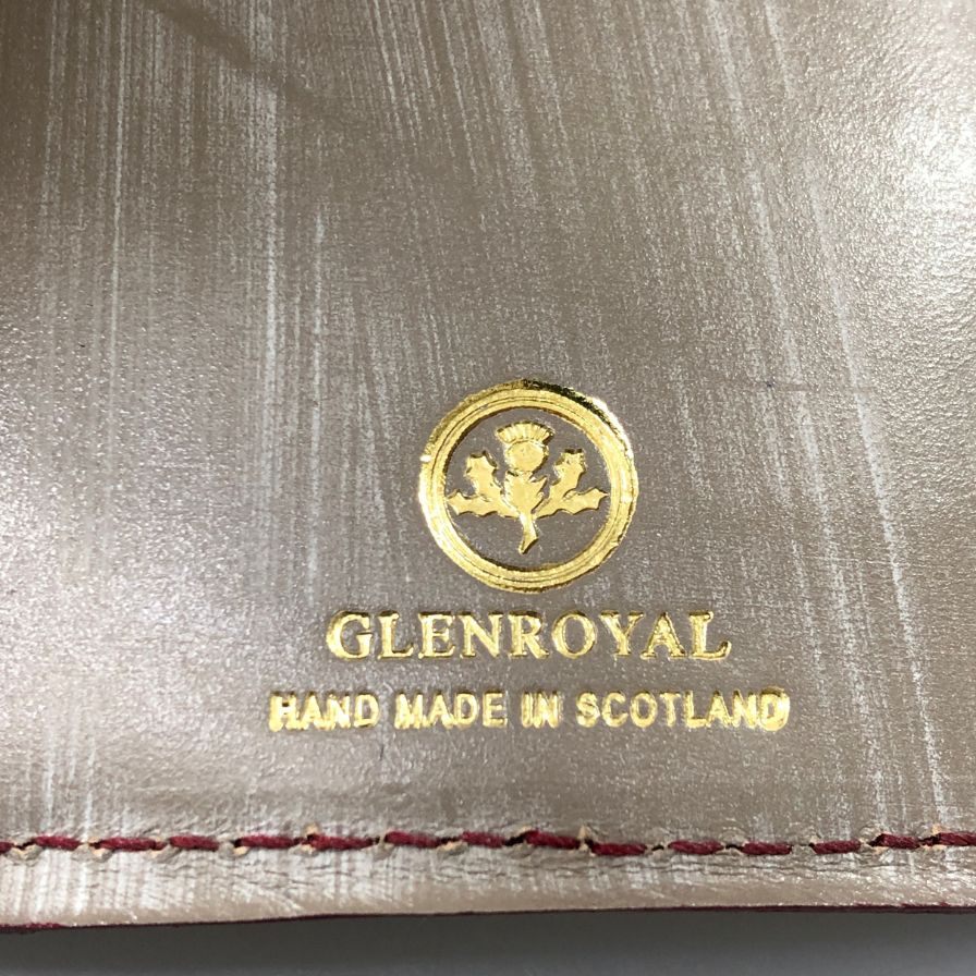 グレンロイヤル 長財布 三つ折り財布 フラップ ブライドルレザー ボルドー GLENROYAL【AFI1】
