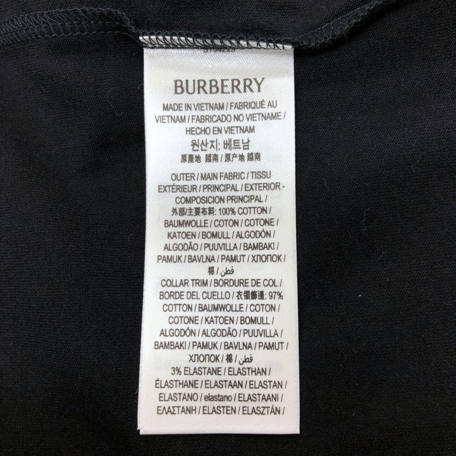 新品同様◆バーバリー 半袖Tシャツ ロゴ ELLISON PRT ブラック メンズ サイズL BURBERRY 【AFB46】