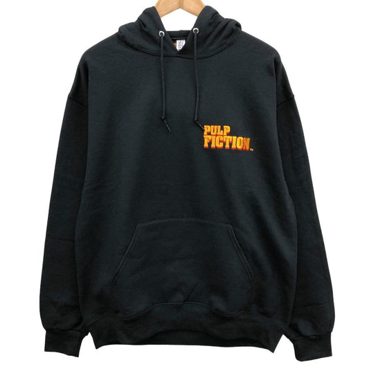 極美品◆ワコマリア×パルプフィクション  パーカー プルオーバー コットン ブラック サイズL メンズ WACKO MARIA × PULP FICTION 【AFB19】