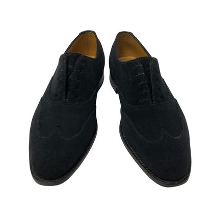 ジョンロブ ウィドナー  内羽根 スウェード メンズ6E ネイビー JOHN LOBB ビジネスシューズ 約24.5cm【LA】【中古】