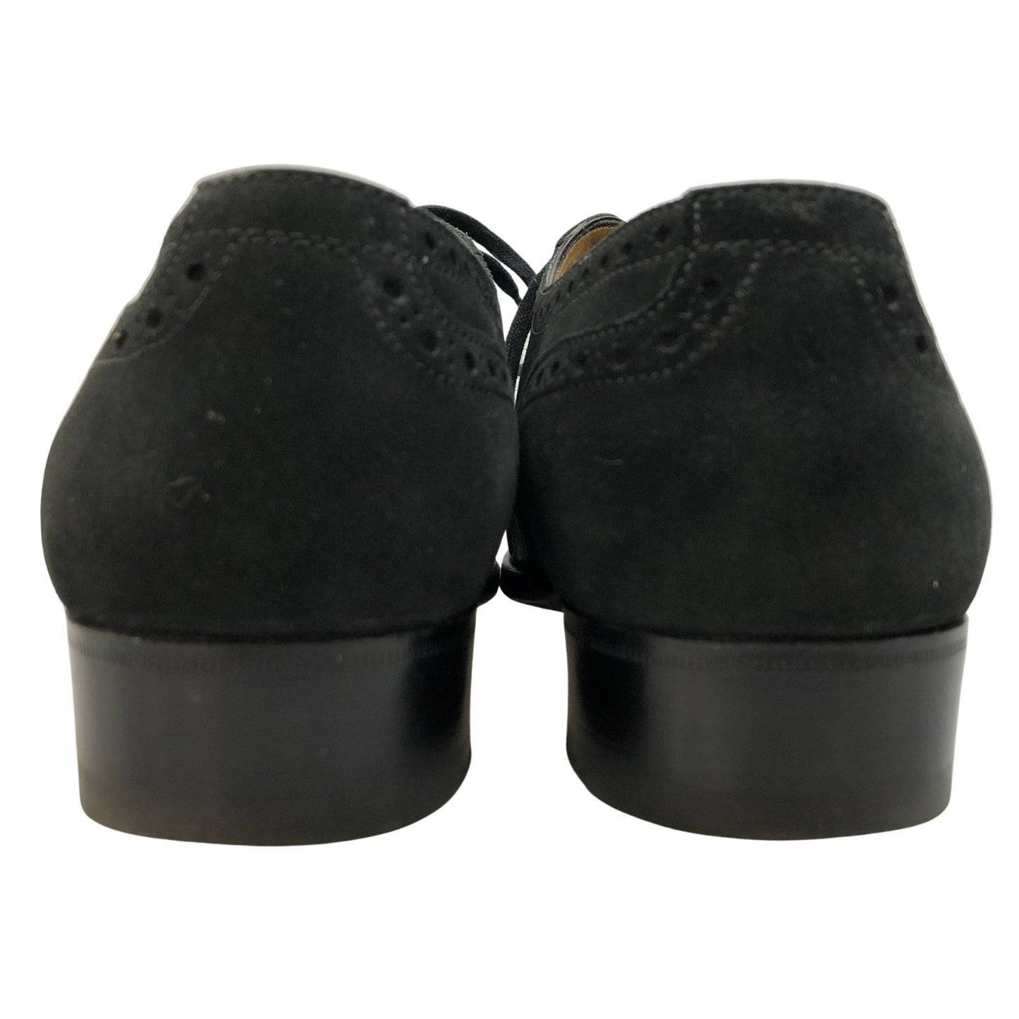 ヒデタカフカヤ トゥモローランド レザーシューズ パンチドキャップトゥ スエード ブラック  サイズ40 Hidetaka Fukaya TOMORROWLAND 約25.5cm【AFC34】