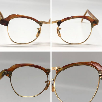 レイバン メガネ 1/10 12K GF 金 メンズ 茶色系  Ray-Ban B&L【AFI19】