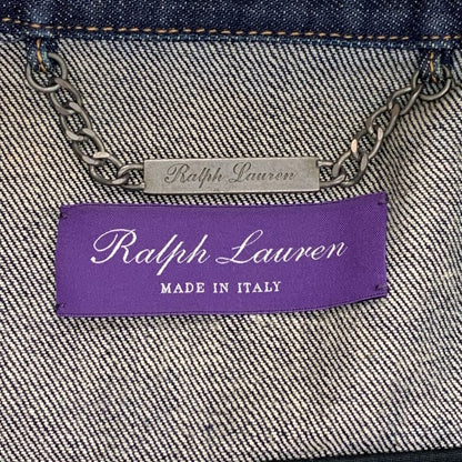極美品◆ラルフローレン パープルレーベル デニムジャケット メンズ インディゴ サイズS RALPH LAUREN PURPLE LABEL 【AFB16】