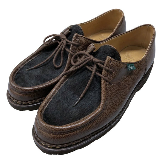 パラブーツ チロリアンシューズ ミカエル ポニー グレインレザー メンズ サイズ42 ブラウン系 PARABOOT MICHAEL ビジネスシューズ 約27.0cm【LA】【中古】
