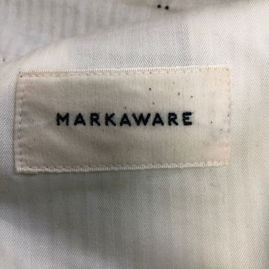マーカウェア ダブルプリーテッド オーガニック ウール ライト サージ 26SS A26A20PT02C ブラック メンズ サイズ1 MARKAWARE 【AFB3】