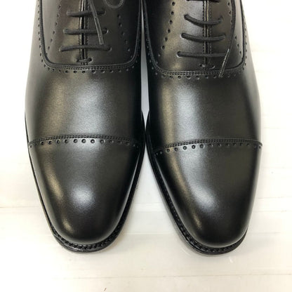 スコッチグレイン パンチドキャップ レザーシューズ ブラック ラスト256 サイズ25ハーフ SCOTCH GRAIN 約25.5cm【AFD12】