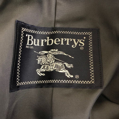 美品◆バーバリーズ ステンカラーコート カシミヤ×ウール ネイビー メンズ Burberrys 【AFA12】