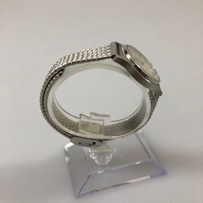 ロンジン チューラー 手巻き 腕時計 メッシュベルト メンズ シルバー 白文字盤 longines【AFB55】