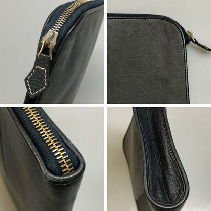 シセイ レザーケース タブレットケース ドキュメントケース スエード×レザー コンビ メンズ グレー Cisei FIRENZE【AFE3】【中古】