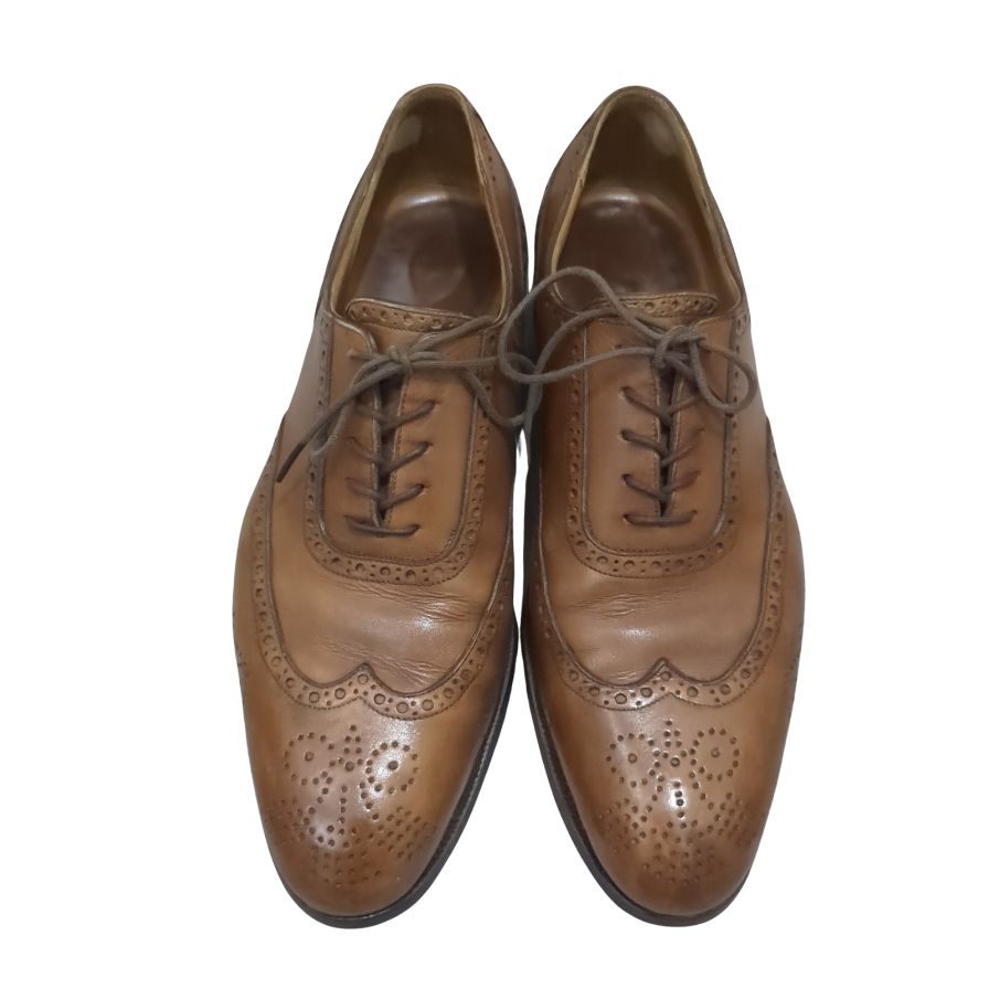 サンクリスピン レザーシューズ ウイングチップ 2324 カーフ ブラウン メンズ サイズUK7.5 SAINT CRISPIN'S ビジネスシューズ 約26.0cm【LA】【中古】