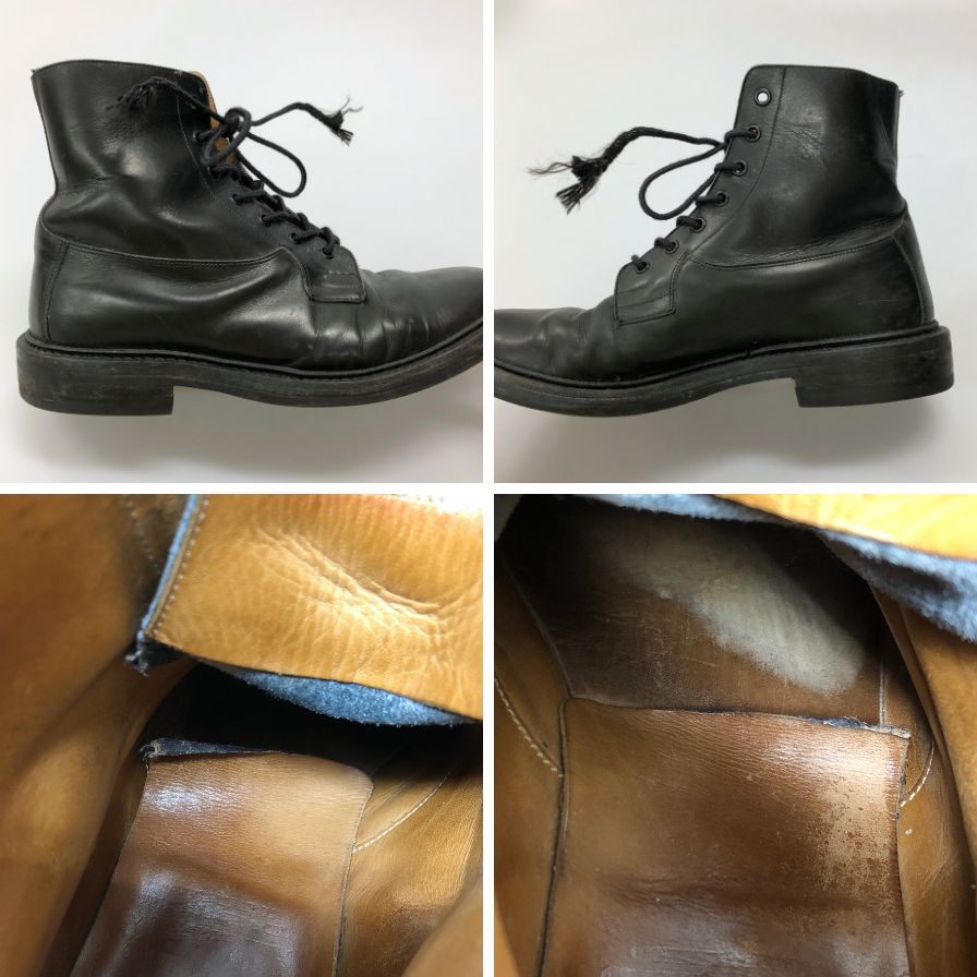 トリッカーズ バーフォード ブラックカーフ ブーツ サイズUK9 旧タグ M5635D Tricker's BURFORD 約27.5cm【AFD5】