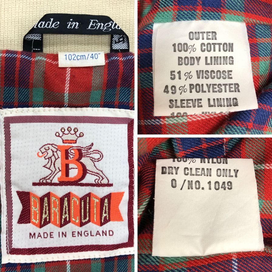 中古■バラクータ ブルゾン ハリントンジャケット G9 スウィングトップ メンズ ベージュ サイズ40 BARACUTA 【AFA22】