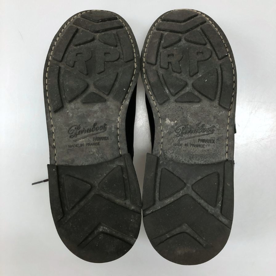パラブーツ レザーシューズ シャンボード Uチップ カーフ ブラック メンズ サイズUK7 Paraboot CHAMBORD ビジネスシューズ 約25.5cm【LA】【中古】