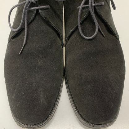 クロケット&ジョーンズ レザーシューズ チャッカブーツ チャートシー スエード ブラック サイズUK7E CROCKETT&JONES CHERTSEY ブーツ 約25.5cm【LA】【中古】