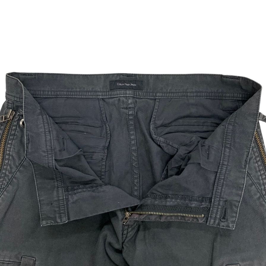 カルバンクライン ジーンズ カーゴパンツ ジップデザイン サイズ32 グレー系 メンズ Calvin Klein Jeans 【AFB44】