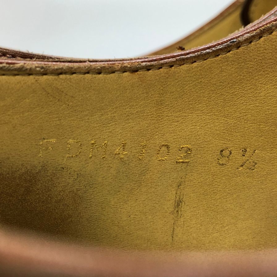 フウガシン レザーシューズ FDM4102 ウイングチップ ブラウン サイズUS8.5 FUGASHIN 約26.5cm【AFC44】