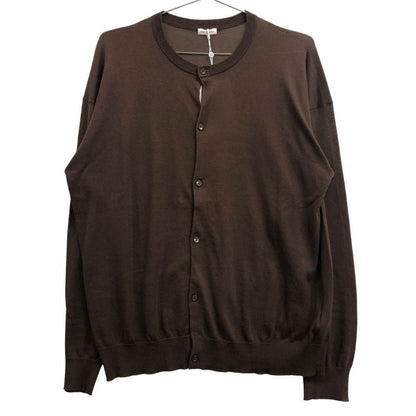 極美品◆キャッシュ＆バルバ カーディガン SEISW003 シーアイランドコットン ブラウン サイズ2 メンズ  cash & barba 【AFB27】