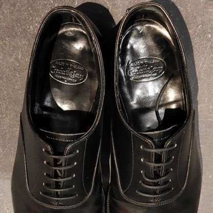 クロケット&ジョーンズ レザーシューズ ストレートチップ オードリー 377ラスト メンズ 6.5E ブラック系 29447 CROCKETT&JONES AUDLEY ビジネスシューズ 約25.0cm【LA】【中古】