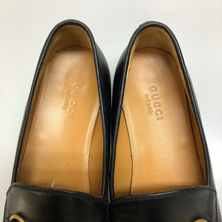 グッチ ローファー ヨルダーン ホースビット ブラック サイズ37 GUCCI 約24.0cm【AFC30】