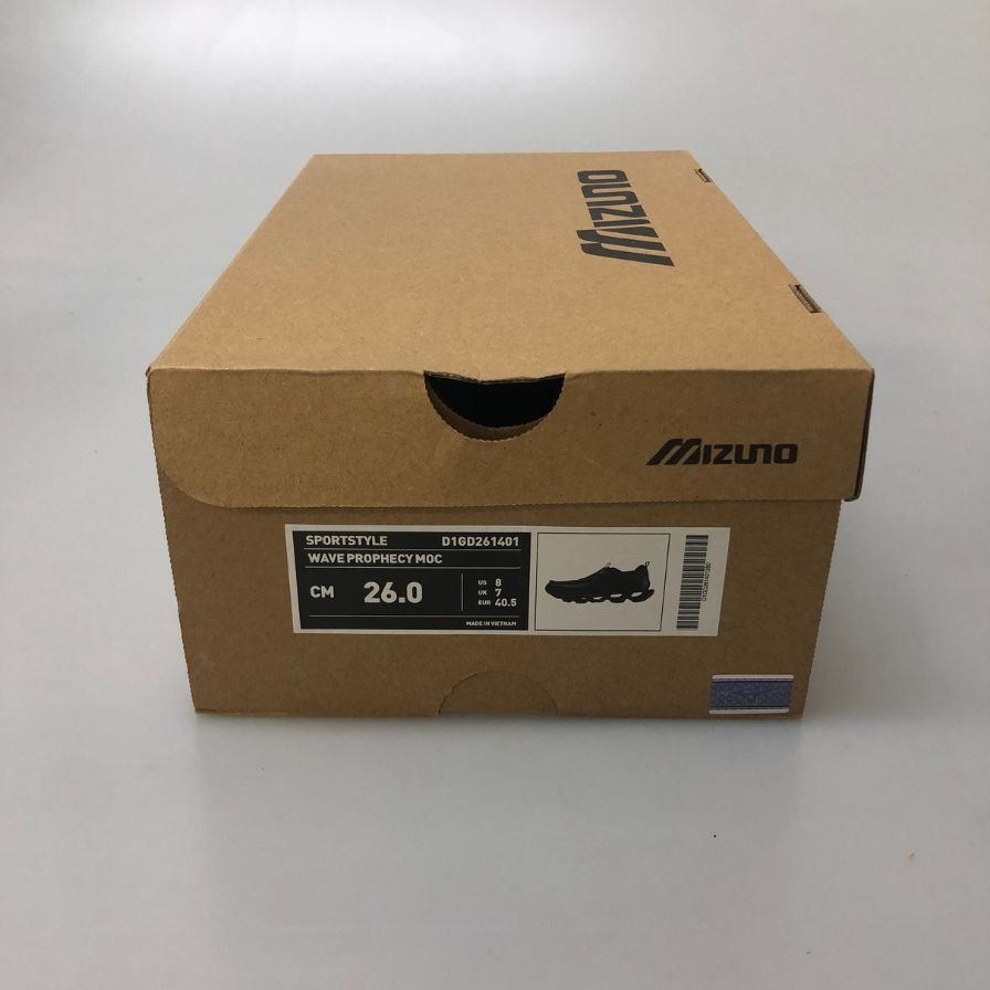 ミズノ ウェーブプロフェシー モック レザー Uチップ 厚底スニーカー メンズ サイズ26 ブラック MIZUNO WAVE PROPHECY MOC 約26.0cm【AFD15】