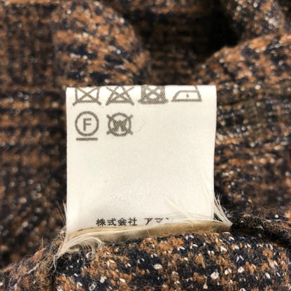 中古◆アルテア テーラードジャケット ツイード チェック 176 2135 メンズ サイズS ブラウン altea 【AFB5】