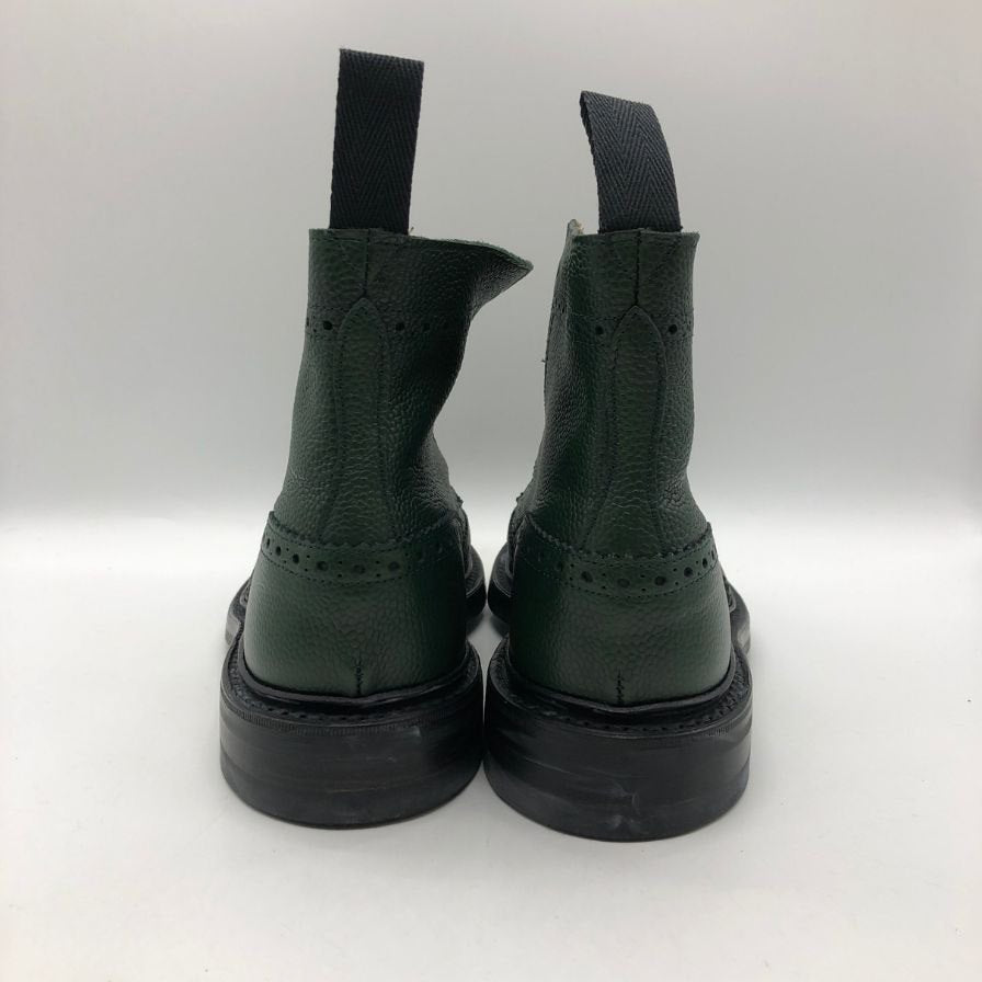 トリッカーズ カントリーブーツ ストウ ウイングチップ 5634 メンズ グリーン サイズ 7ハーフ Tricker’ｓ ブーツ 約26.0cm【LA】【中古】