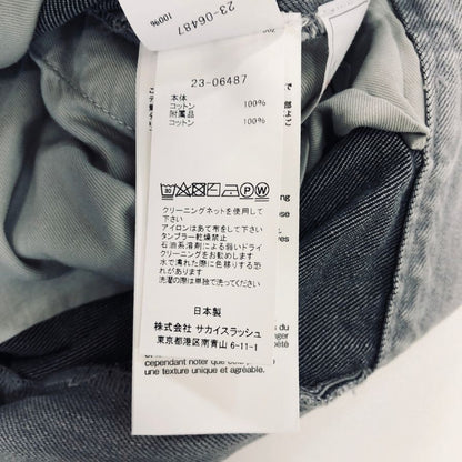 サカイ ブラックデニム カーゴロングスカート 23-06487 サイズ0 グレー sacai【AFB22】