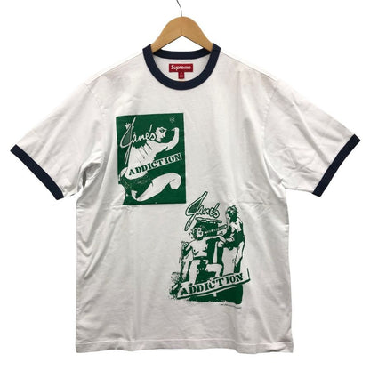 極美品◆シュプリーム Tシャツ リンガーTシャツ コットン ホワイト メンズ サイズM Supreme 【AFB25】