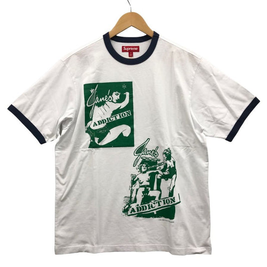 極美品◆シュプリーム Tシャツ リンガーTシャツ コットン ホワイト メンズ サイズM Supreme 【AFB25】