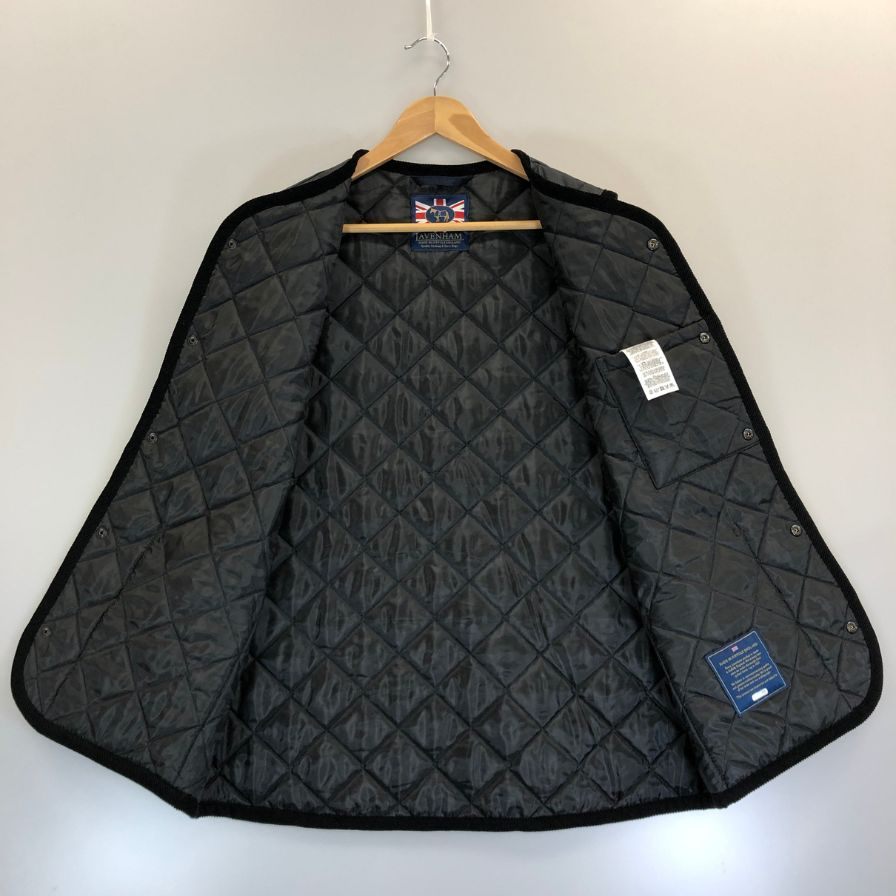 極美品◆ラベンハム キルティングべスト SLJ2039 G95 イギリス製 ブラック サイズ40 LAVENHAM 【AFA18】