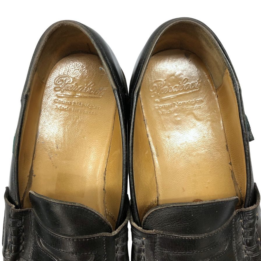 パラブーツ ローファー ランス レザー ブラック サイズ8 メンズ PARABOOT REIMS ローファー 約26.5cm【LA】【中古】
