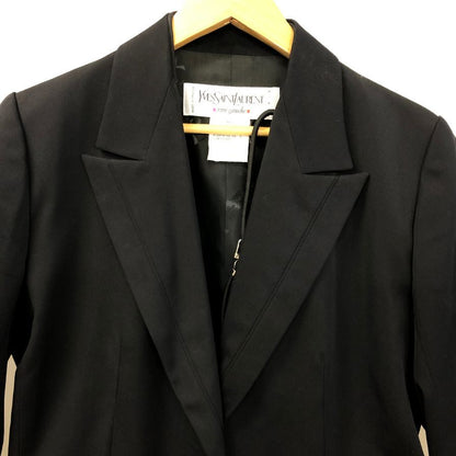 イヴサンローラン リヴゴーシュ セットアップ スーツ ウール 上下セット ブラック レディース サイズ40 Yves Saint Laurent Rivegauche【AFB20】